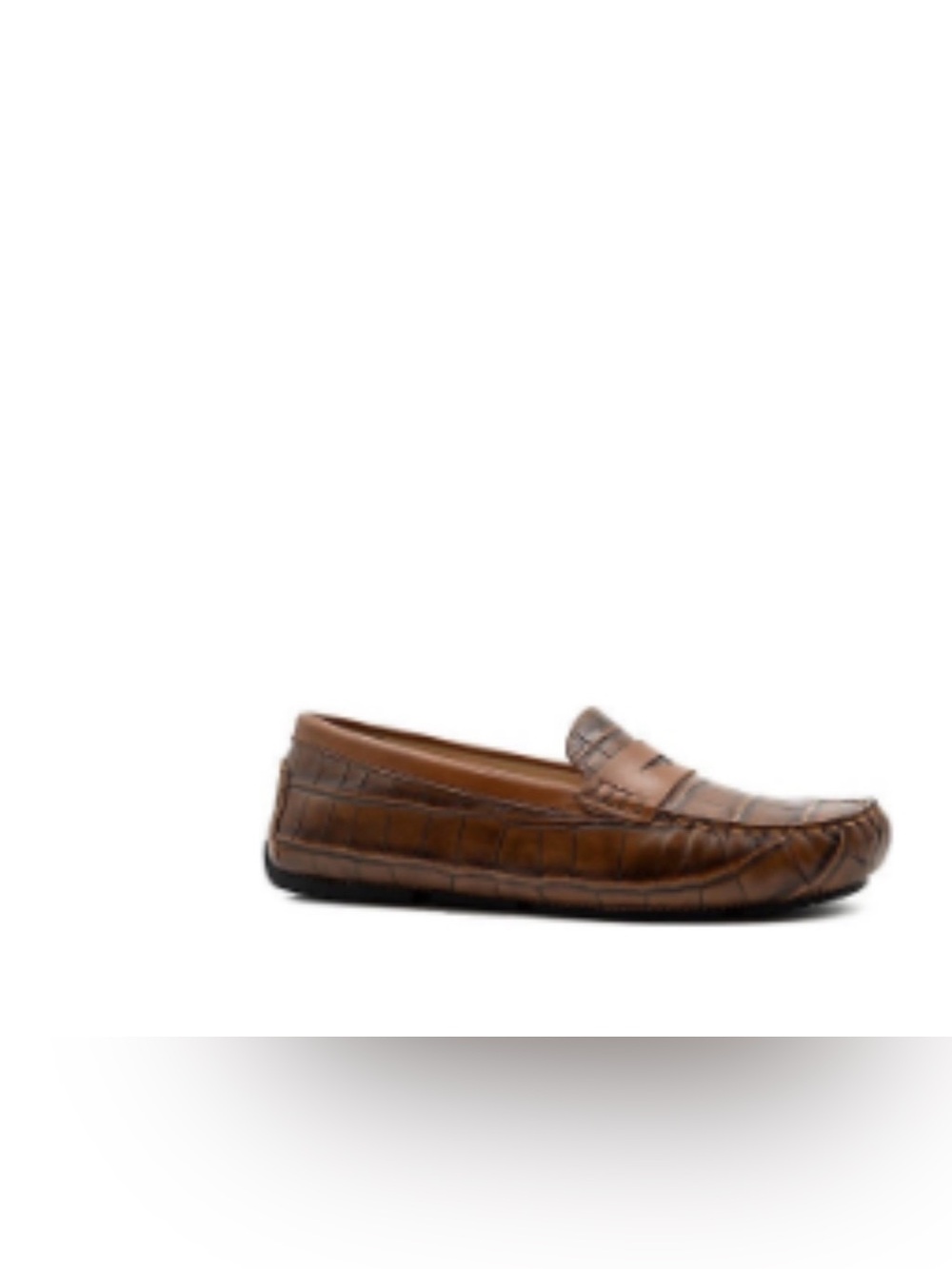 Flag LTD Morgan Croco Leather Penny Loafers